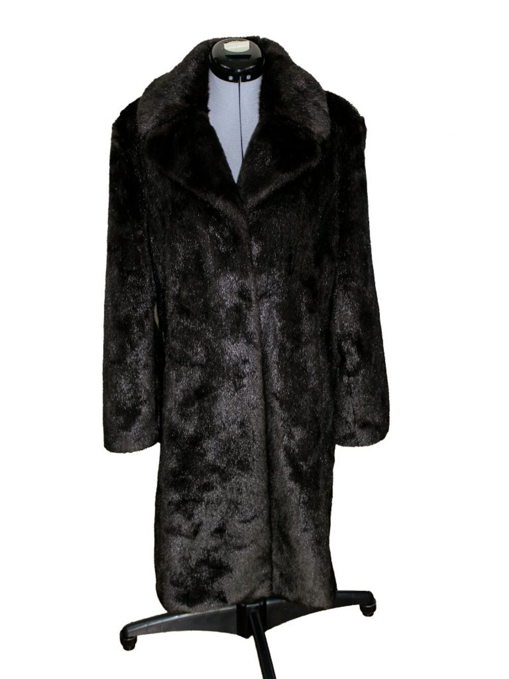 JONES NEW YORK Brown Medium Women's‎ Faux Fur Coat Plush Winter Coat Jacket